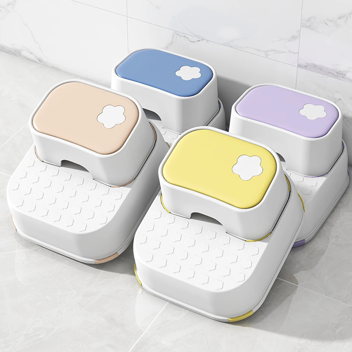 WORTHBUY Kid Step Stool Bathroom Non Slip Safety Training Stool Washing Step Stools For Children Living Room Bathroom Furniture