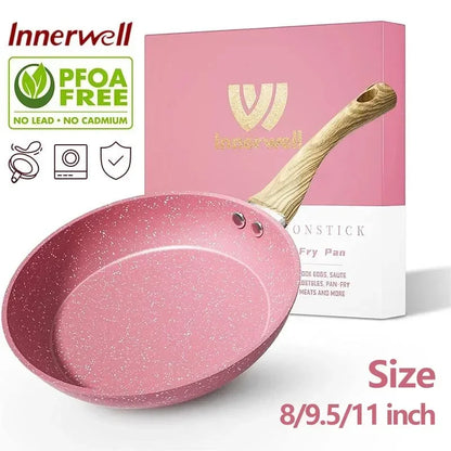 Innerwell Frying Pan Nonstick Toxin Free Coated Cookware Breakfast Sandwich Steak Fried Egg Skillets Kitchen Gourmet Cook Pot