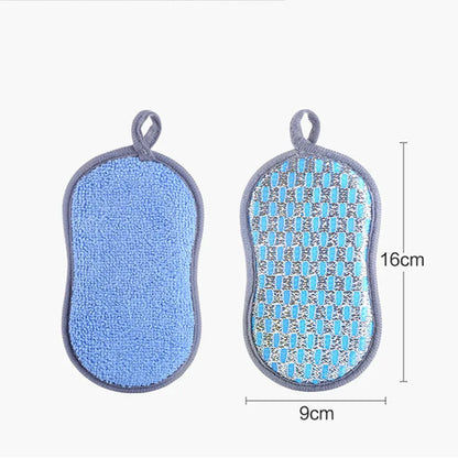 Kitchen Cleaning Sponge Double Sided Sponge Scrubber Sponges For Dishwashing Scouring Pad Dish Cloth Kitchen Cleaning Tools