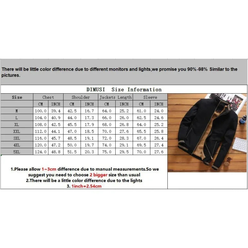 New Casual Outerwear Men'S Bomber Jacket Warm Plus Down Thickened Windbreaker Military Baseball Uniform Large Size 5xl