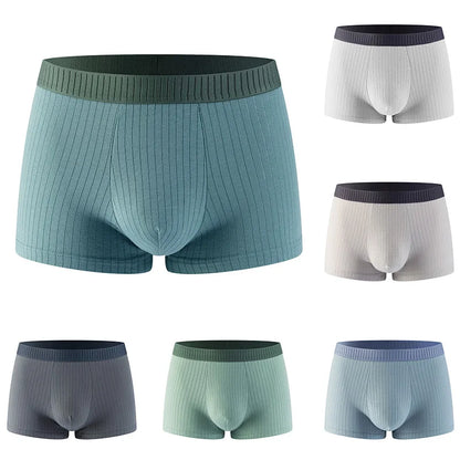 High Quality 100% Cotton Men's Underwear Antibacterial Boxer Shorts Elastic Moisture Absorption Breathable Underpants Briefs