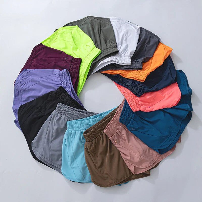 Womens High Waisted Running Shorts Quick Dry