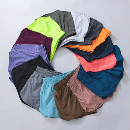 Womens High Waisted Running Shorts Quick Dry