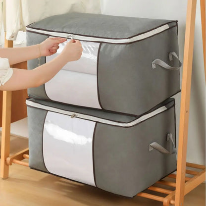 6pcs/set Clothes Storage Bags Upgraded Foldable Fabric Storage Bags Storage Containers For Organizing Bedroom