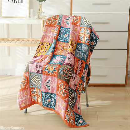 New Nordic 11 Style 80×160CM Bohemian Floral Printing Adult Soft Absorbent Cotton Gauze Beach Bathroom Bath Towel Accessories