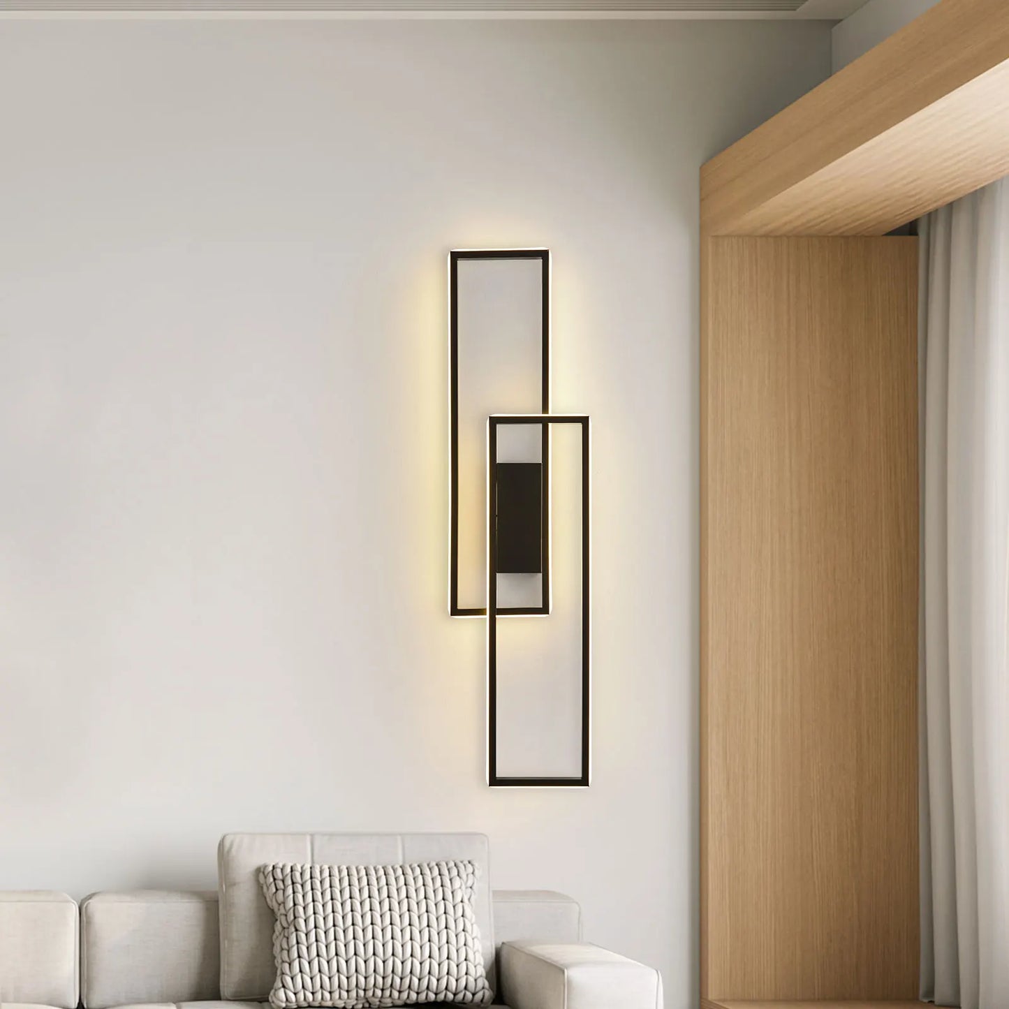 Double Headed Wall Lamp H71xW19CM Dimming with Remote Control Wide Voltage Indoor and Outdoor