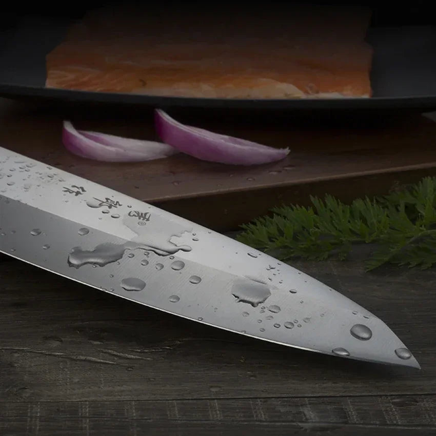 Japanese Sushi Sashimi Chef Knife Salmon Sharp Knives Meat Cutting Fish Raw Knife Cooking Right-Handle Kitchen Knife with Box