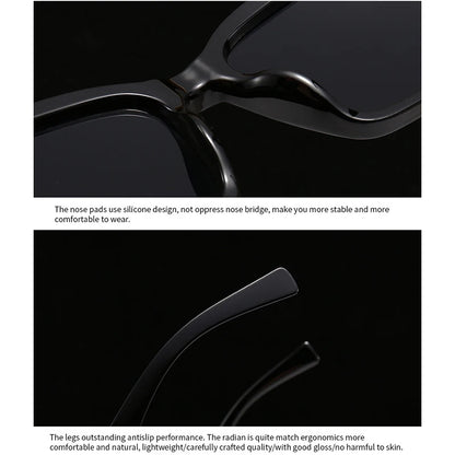 LNFCXI Fashion Cat Eye Sunglasses Vintage Luxury Brand Designer Black Oversized Ladies Sunglasses Square Eyewear UV400