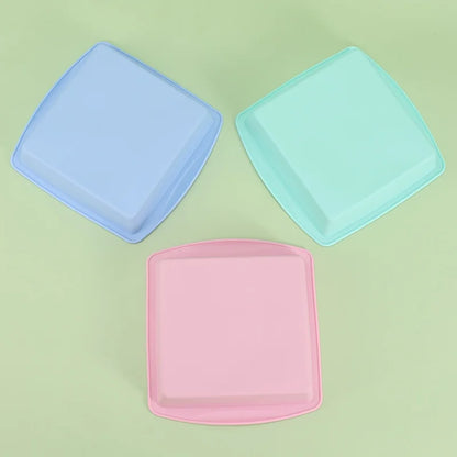 Silicone Mold Toast Cake Baking Pan Square Cake Bread Chocolate Pastry Pizza Nonstick Bakeware Soap Candle Maker