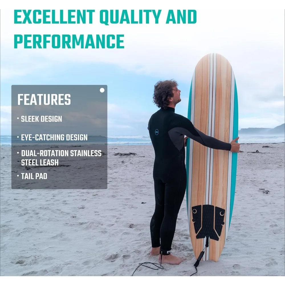 Soft top foam beginner surfboard for adults and children surfing