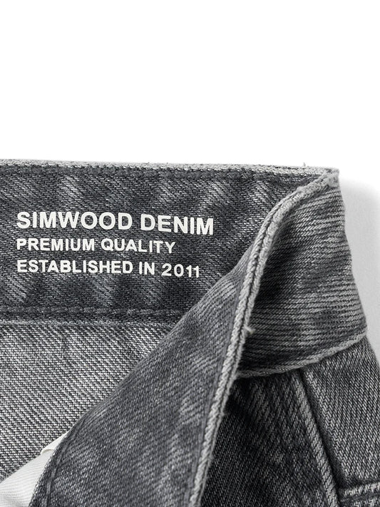 SIMWOOD 2024 Autumn New Loose Tapered Jeans Men Plus Size Washed Vintage Denim Trousers