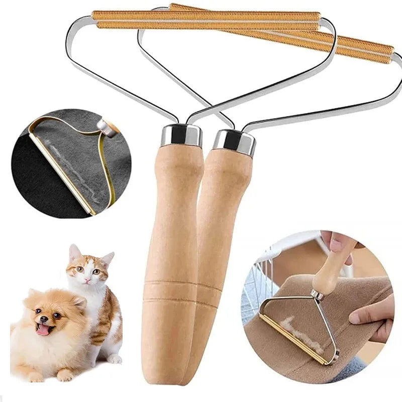 Portable Manual Hair Removal Agent Carpet Wool Coat Clothes Shaver Brush Tool Depilatory Ball Knitting Plush Double-Sided Razor