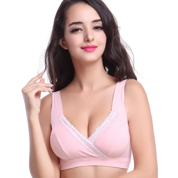 100% Cotton Maternity Bra for Breastfeeding Pregnancy Women Nursing Bra Wire Free Bras Underwear Pregnancy Clothes