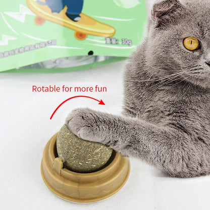 Natural Catnip Scratching Post for Cat Scrapers Cat Wall Sticker Ball Toy Scraper Cats Pet Products Therapeutic Healthy Toys Hom