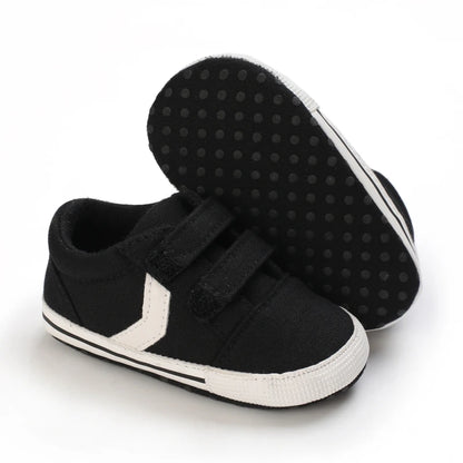 Hot Selling Baby Shoes Classic Soft Sole Shoes Newborn Casual Fashion Sports Shoes Infant Toddler Solid Color Strips Crib Shoes