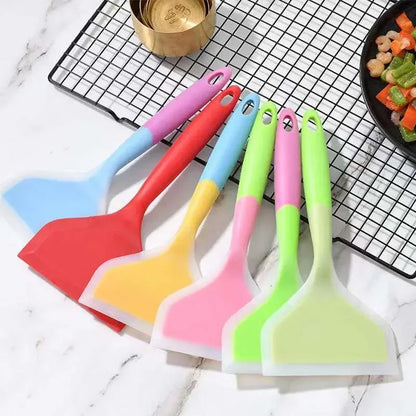 Silicone Spatula Wide Mouth Non-stick Scraper Steak Beef Egg Cooking Spatula Pancake Baking Tools Kitchen Cooking Shovel