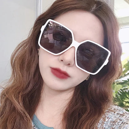 Fashion Women Oversize Sunglasses Gradient Plastic Brand Designer Female Sun Glasses Uv400