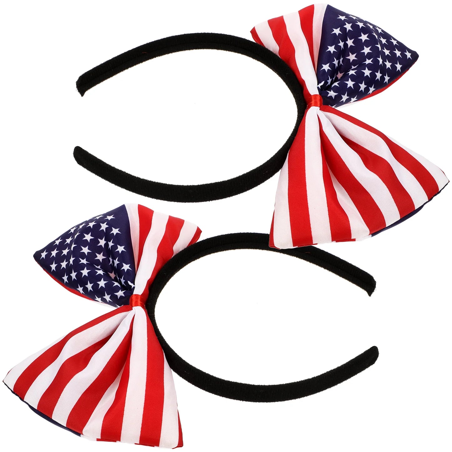 2pcs Usa Hat 4th of July Headband American Flag Hair Hoops Patriotic Party Supplies