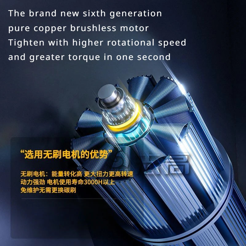 CHIGO Brushless Electric Drill Cordless Knockable Driller Driver 80N.m 18V Screwdriver Li-ion Battery Electric Power Tools