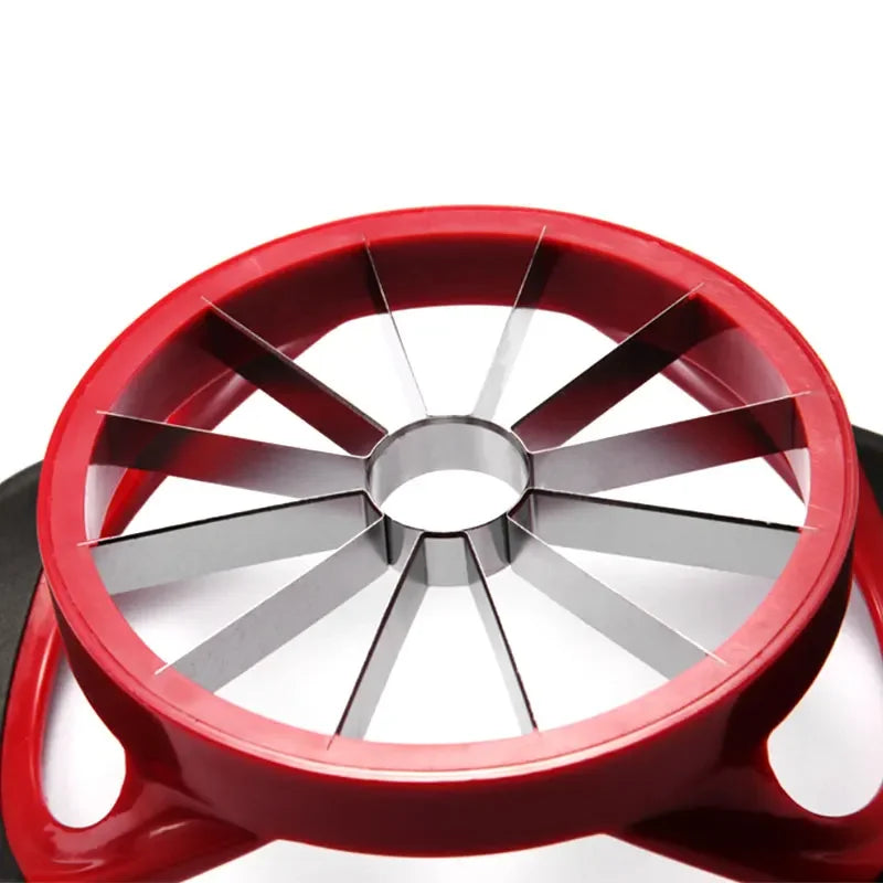 Red Black Apple Slicer Upgraded Version 12-Blade Large Apple Corer Stainless Steel Ultra-Sharp Apple Cutter Kitchen Tool Gadget