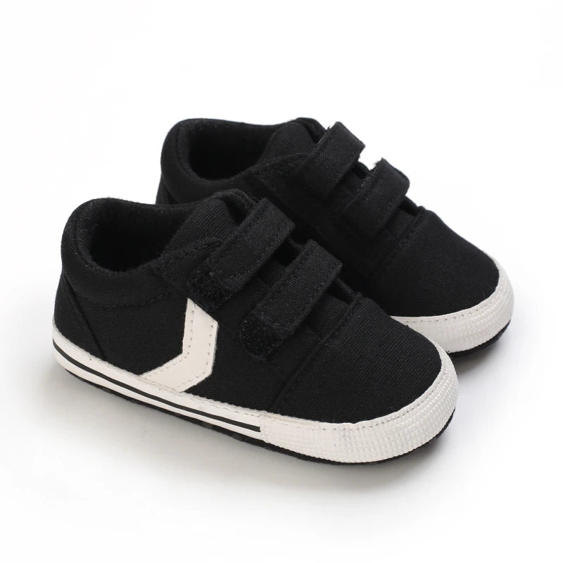 Hot Selling Baby Shoes Classic Soft Sole Shoes Newborn Casual Fashion Sports Shoes Infant Toddler Solid Color Strips Crib Shoes