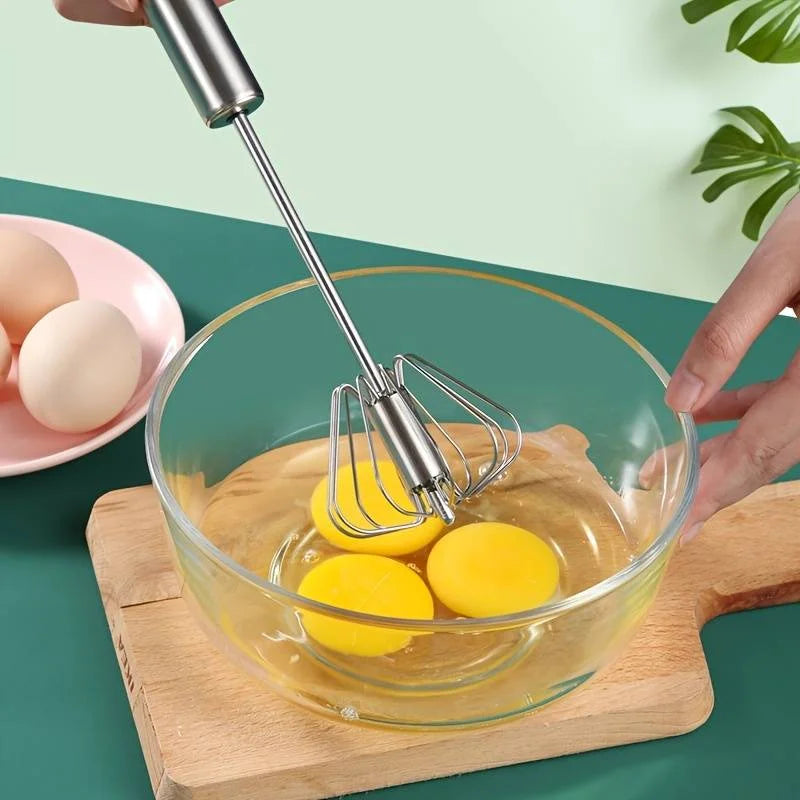 1PC Stainless Steel Eggs Whisk Eggs Beater Mixer Manual Semi Hand Mixer Cooking Tools Baking Tools Kitchen Stuff Accessories