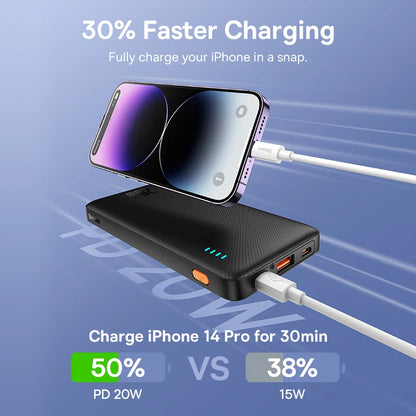 Baseus Airpow 20W Power Bank 10000mAh 20000mAh Fast Charge Powerbank for iPhone 16/15/14/13/12 Xiaomi batterie externe