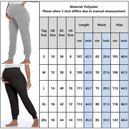 Maternity Trousers Summer New Pregnant Casual Loose Solid Color Belly Support Maternity Pants Elastic Waist Maternity Leggings