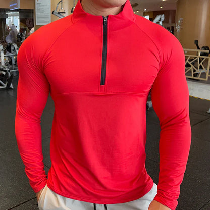 Men's Quick Dry Running Long Sleeve Half Zip