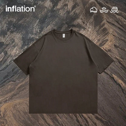 INFLATION Soft Touch 100% Cotton Blank T Shirt Men 265gsm Heavy Weight Oversized TShirt Unisex Hip Hop Tees