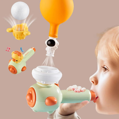 Montessori Toy for Kids with Whistle Ball Blowing Floating Blow Pipe Balls Sensory Baby Toy Fine Motor Skills Educational Toys