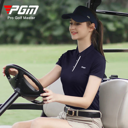 PGM Women's Golf Short-Sleeved Polo Shirt Quick-Dry Breathable