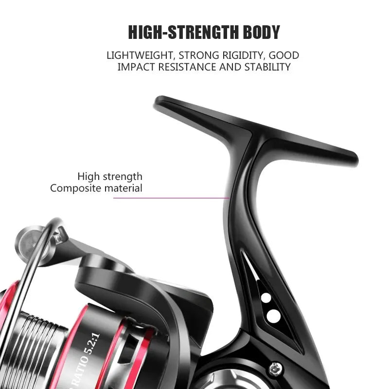 Huidiao Fishing Reel 1000-7000 Spinning Reel Stainless Steel Bearing Spinning Fishing Reel 8KG Max For Sea Fishing Carp Fishing