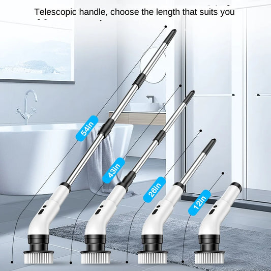 10-in-1wireless electric brush Multi-functional automatic hand-held electric cleaning brush Bathroom toilet floor toilet brush