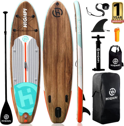 Inflatable Stand Up Paddle Board 11'x33''x6''W Premium SUP Accessories, Backpack, Wide Stance, Surf Control, Non-Slip Dec