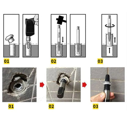 4 Points/6 Points Single Head Faucet Extractor Thread Repair Tap Broken Water Pipe Removal Thread Repair Tool Accessories