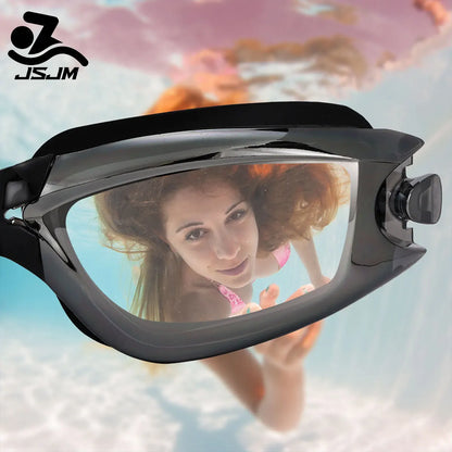 JSJM New Professional Adult Anti-fog UV Protection Lens Men Women Swimming Goggles Waterproof Adjustable Silicone Swim Glasses