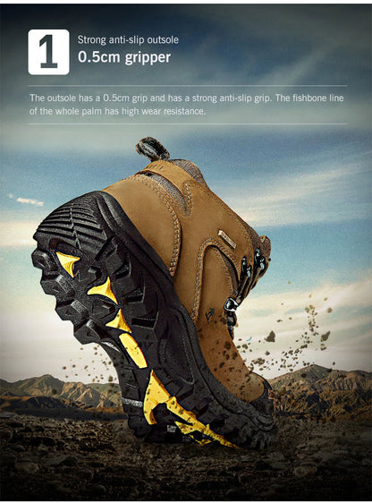 GOLDEN CAMEL Waterproof Hiking Shoes Outdoor High-top Tactical Military Boots Anti-Slip Male Sneakers Trekking Shoes For Men