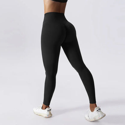 New Drawstring Nude High Waist Yoga Pants Quick Dry Hip Lift Gym Pants Tight Running Leggings Sports Pants for Women