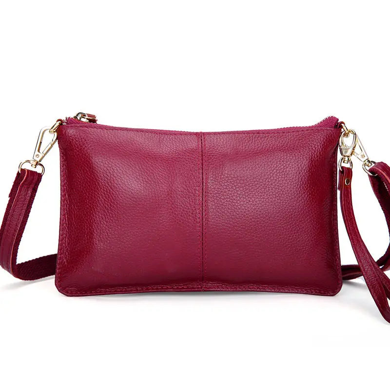 RanHuang Women Genuine Leather Day Clutches Candy Color Shoulder Bags Women's Fashion Crossbody Bags Small Clutch Bags