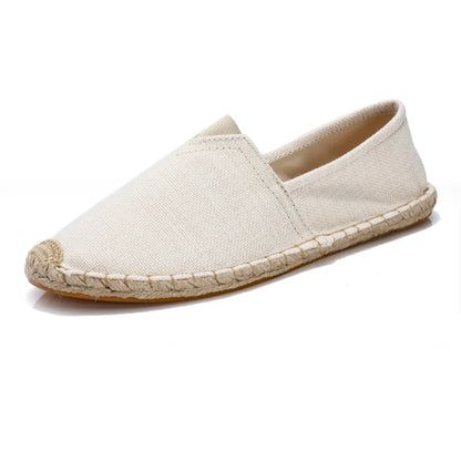 Men Shoes Summer Espadrilles Men Canvas Sneakers New Breathable Fisherman Shoes Men Slip On Loafers Large Size 45 Sneakers