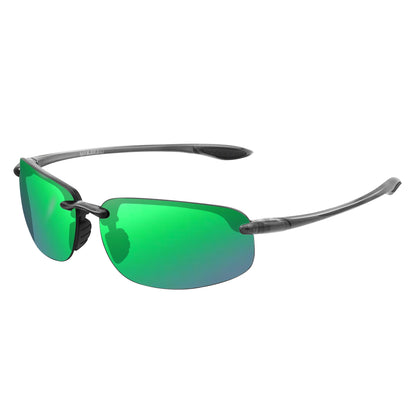 JULI Sports Sunglasses for Men Women TR90 Rimless Frame UV400 Protection for Running Fishing Baseball Driving 8001