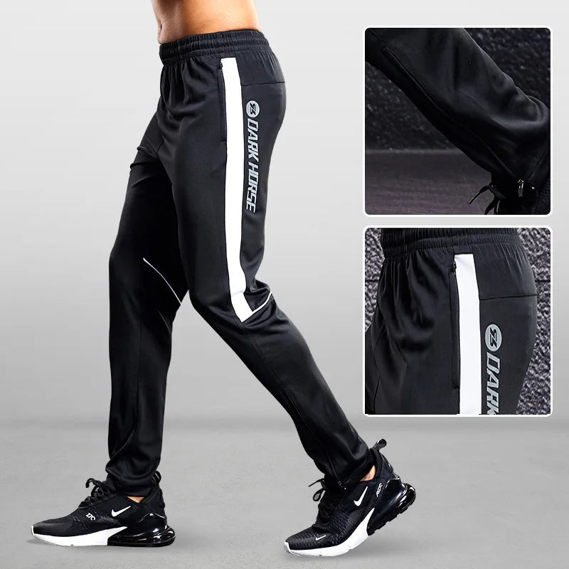 Men Sport Pants Running Pants With Zipper Pockets Soccer Training Jogging Sports Trousers Fitness Football Leggings Sweatpants