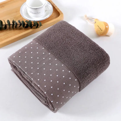 140x70cm Large Bathroom Towel 100% Cotton Dots Design Bath Shower Towel Cover Soft Gift Absorbent Towel For Home