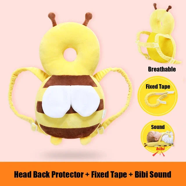 Head Back Protector Baby Protect Pillow Learn Walk Headgear Prevent Injured Safety Pad prevention Fall Cartoon Bee Kids Pillows