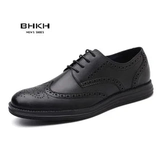 BHKH Male Sneakers Autumn/Winter traf Leather Men Casual Shoes Business Work Office Lace-up Dress shoes For Men Size47