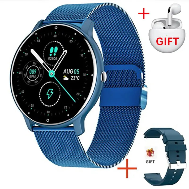 LIGE New Men Smart Watch Real-time Activity Tracker Heart Rate Monitor Sports Women Smart Watch Men Clock For Android IOS