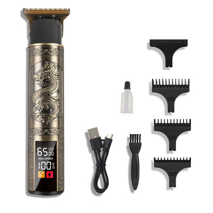 T9 Hair Clipper Electric Clipper Hairdressing USB Electric Three-speed Speed Adjustment Large-screen Power Display Metal Shaver