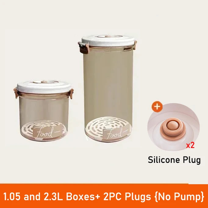 Vacuum Food Storage Box Fresh-Keeping Canister Sealed Storage Container Large Capacity Food Dispenser Kitchen Storage Box