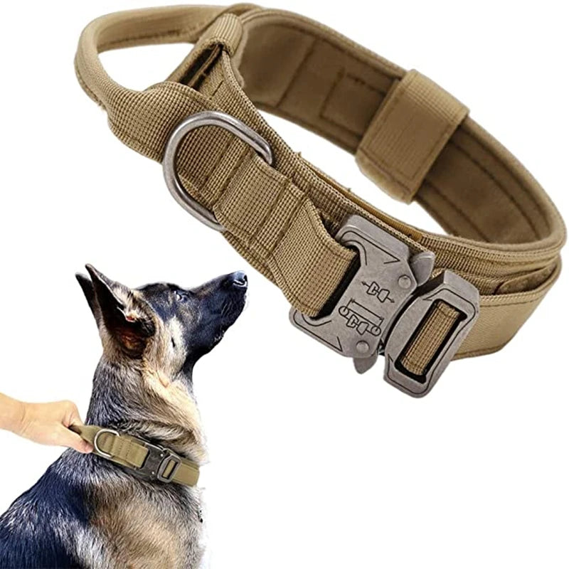 Dog Collar Durable Tactical Leash Set Adjustable Military Pet Collar Leash Medium Large Dog German Shepherd Training Accessories